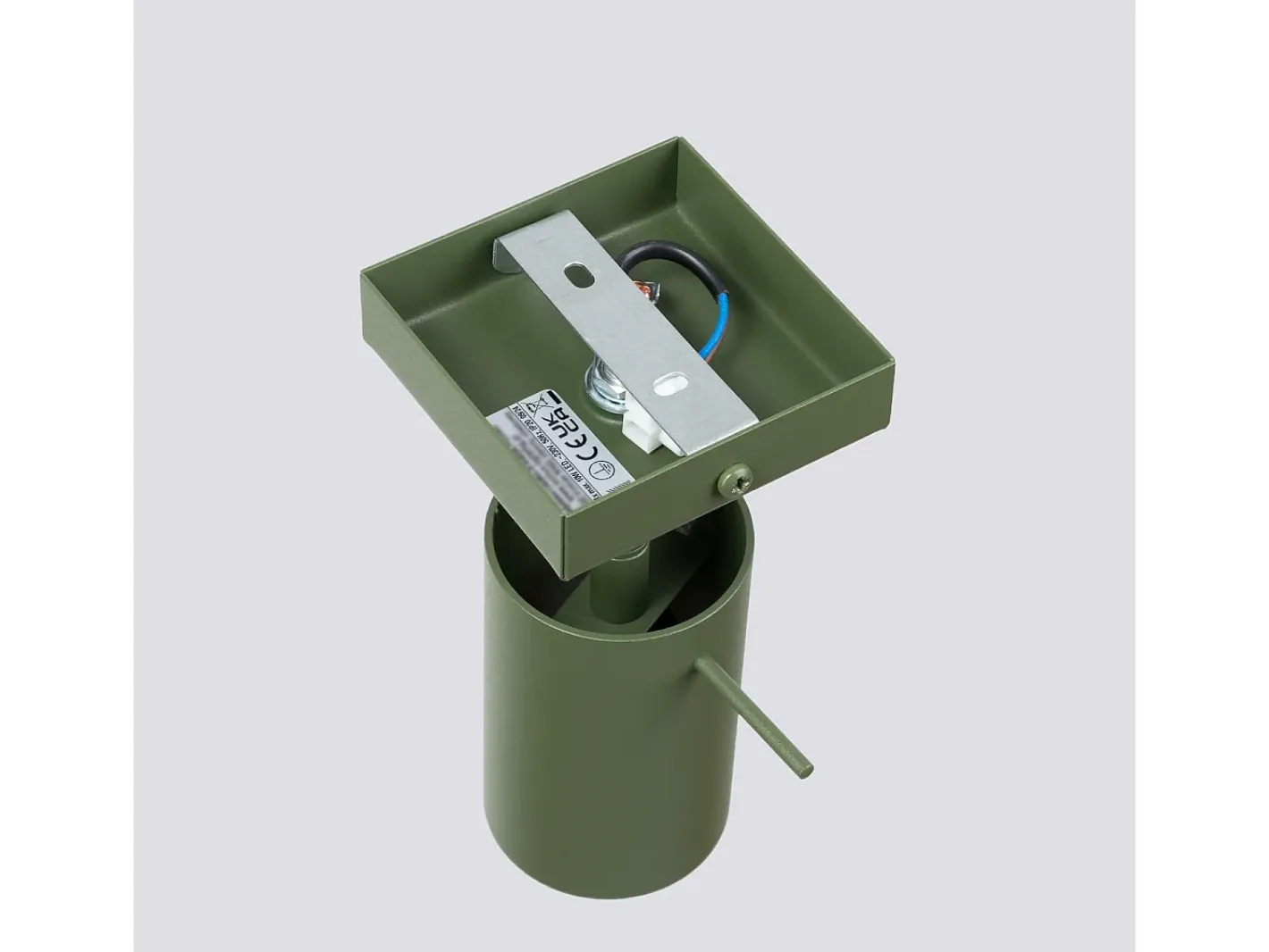 Sollux Lighting Aplique Para Pared-Lámpara De Pared Ring Moderno De Acero - 1 Fuentes Luminosas - L.8 X A.8 Cm - Oliva Verde