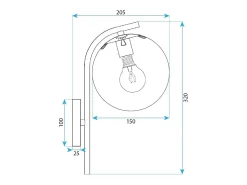 Clearance Lámpara De Pared Toolight G104-1W Gold White Dorado
