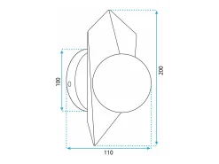 Aplique Para Pared-Lámpara De Pared Toolight App1411-W Black Negro