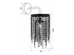 Lámpara De Pared Toolight App1315-W Black Negro Outlet