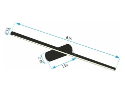 Discount Lámpara De Pared Toolight Led App1342-W 60Cm Black Negro