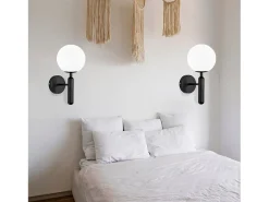 Lámpara De Pared Toolight G097-1W Black White Negro
