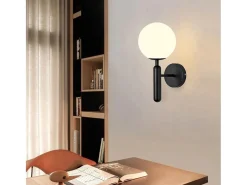 Lámpara De Pared Toolight G097-1W Black White Negro