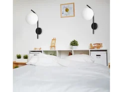 Lámpara De Pared Toolight G103-1W Black White Negro New