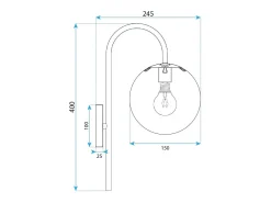 Lámpara De Pared Toolight G091-1W Gold White Dorado Hot