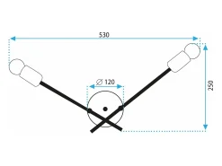 Sale Lámpara De Pared Toolight App1119-2W Black Negro