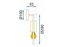 Lámpara De Pared Toolight App922-1W Gold Dorado Sale