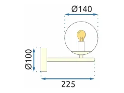 Lámpara De Pared Toolight App684-1W Gold Dorado New