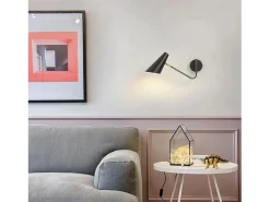 Aplique Para Pared-Lámpara De Pared Toolight App1139-1W Black Negro