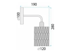 Online Lámpara De Pared Toolight App1623-1W Boho Black Beige