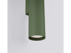 Sollux Lighting Lámpara de pared Toris desván de acero - 2 fuentes luminosas 3000K - L.6 x A.30 cm - oliva Verde