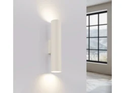 Sollux Lighting Lámpara de pared Toris desván de acero - 2 fuentes luminosas 4000K - L.6 x A.30 cm - Beige