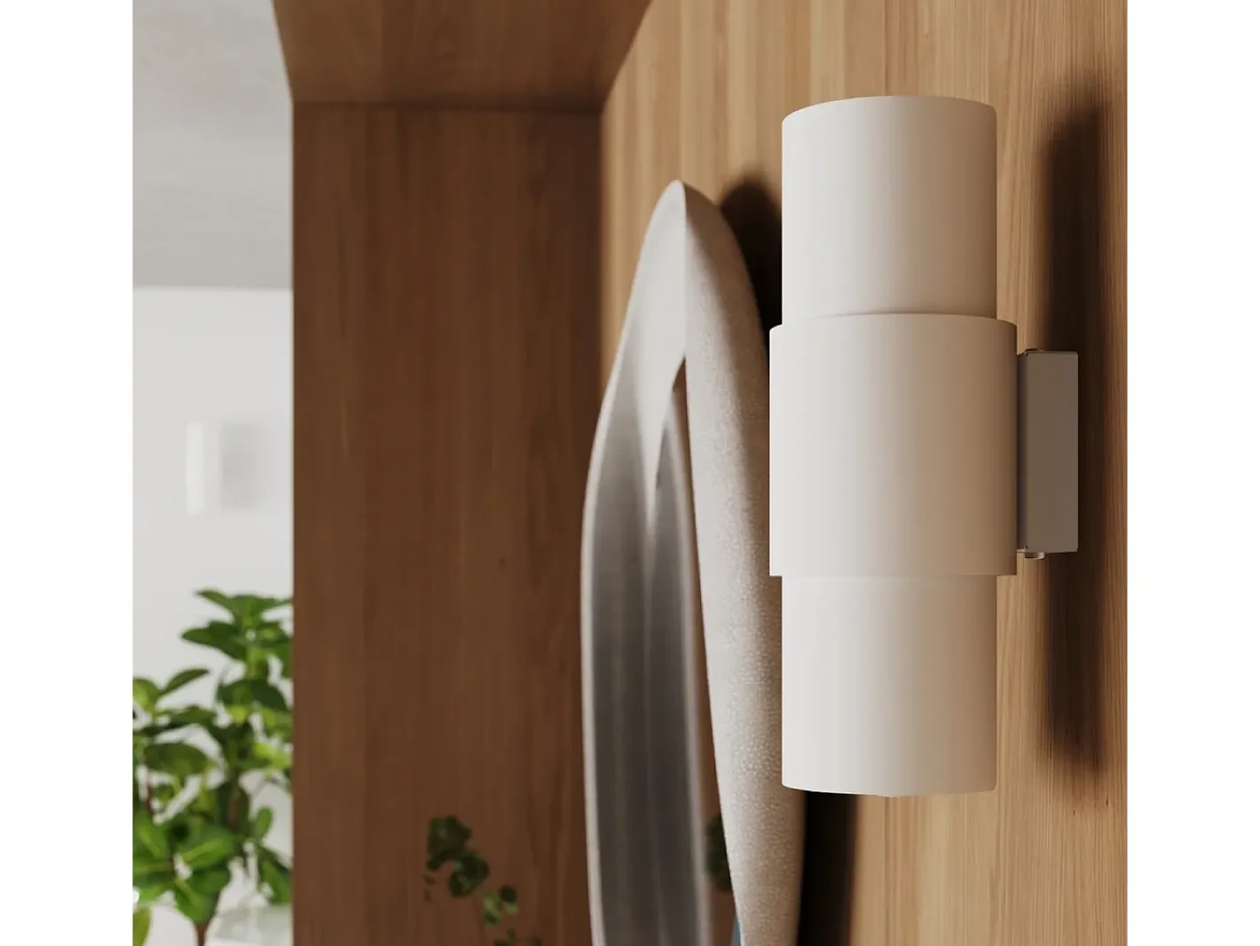 Sollux Lighting Lámpara de pared Torow minimalista de acero - 2 fuentes luminosas 4000K - L.10 x A.37 cm - Blanco