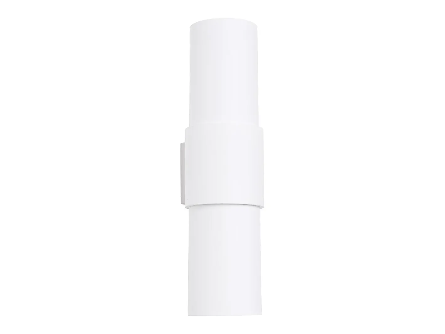 Sollux Lighting Lámpara de pared Torow minimalista de acero - 2 fuentes luminosas 4000K - L.10 x A.37 cm - Blanco