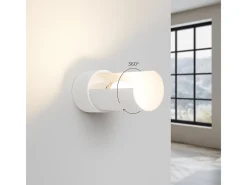 Sollux Lighting Aplique Para Pared-Lámpara de pared Torow minimalista de acero - 1 fuentes luminosas 3000K - L.10 x A.21 cm - Blanco