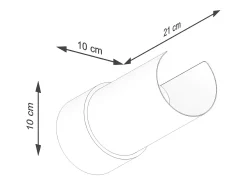 Sollux Lighting Aplique Para Pared-Lámpara de pared Torow minimalista de acero - 1 fuentes luminosas 3000K - L.10 x A.21 cm - Blanco
