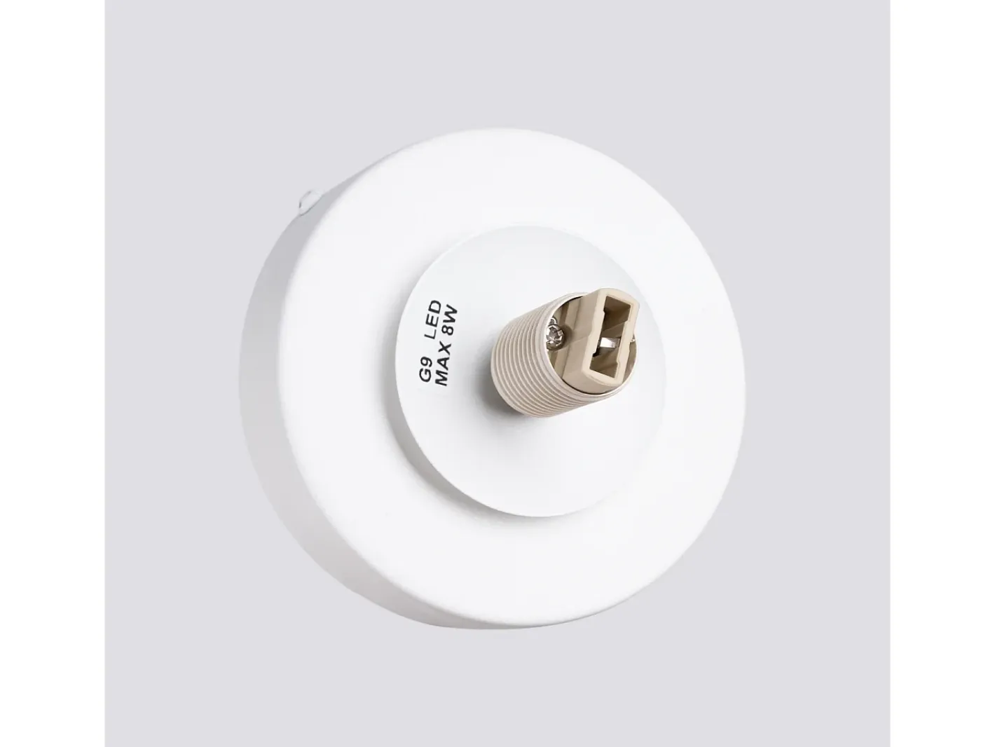 New Sollux Lighting Lámpara De Pared Yoli Moderno De Acero/Vidrio - 1 Fuentes Luminosas - L.12 X A.12 Cm - Blanco