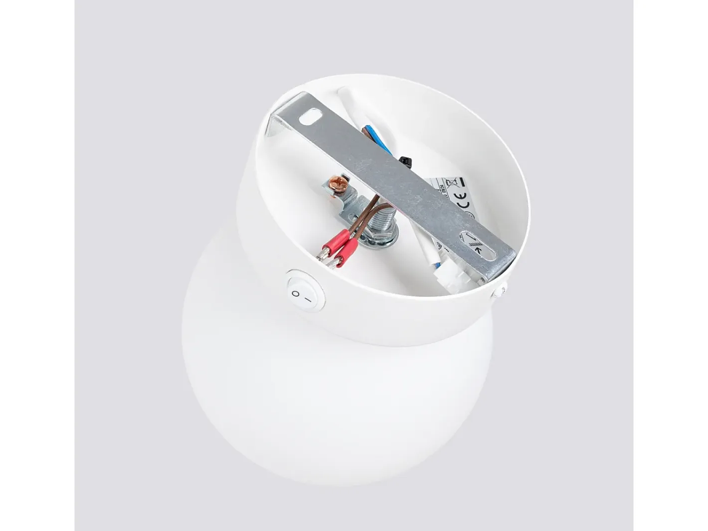 New Sollux Lighting Lámpara De Pared Yoli Moderno De Acero/Vidrio - 1 Fuentes Luminosas - L.12 X A.12 Cm - Blanco
