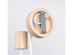 Sollux Lighting Aplique Para Pared-Lámpara de pared Zimbo desván de acero/madera - 1 fuentes luminosas 4000K - L.8 x A.18,5 cm - /madera natural Blanco