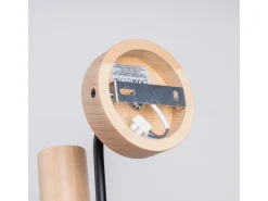 Sollux Lighting Aplique Para Pared-Lámpara de pared Zimbo desván de acero/madera - 1 fuentes luminosas 4000K - L.8 x A.18,5 cm - /madera natural Negro