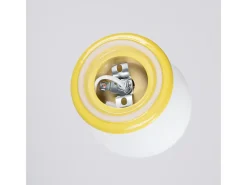 Sollux Lighting Aplique Para Pared-Lámpara de pared Zori minimalista de cerámica/vidrio vidriado - 1 fuentes luminosas - L.12 x A.12 cm - Amarillo