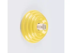 Sollux Lighting Aplique Para Pared-Lámpara de pared Zori minimalista de cerámica/vidrio vidriado - 1 fuentes luminosas - L.12 x A.12 cm - Amarillo