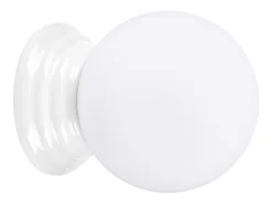 Sale Sollux Lighting Lámpara de pared Zori minimalista de cerámica/vidrio vidriado - 1 fuentes luminosas - L.12 x A.12 cm - Blanco