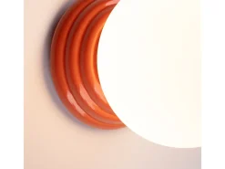 Sollux Lighting Aplique Para Pared-Lámpara de pared Zori minimalista de cerámica/vidrio vidriado - 1 fuentes luminosas - L.12 x A.12 cm - durazno Rosa