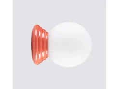 Sollux Lighting Aplique Para Pared-Lámpara de pared Zori minimalista de cerámica/vidrio vidriado - 1 fuentes luminosas - L.12 x A.12 cm - durazno Rosa