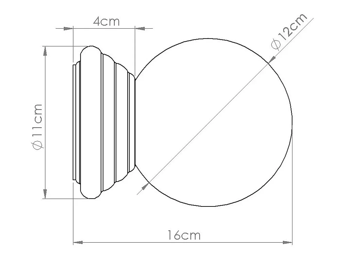 Sollux Lighting Lámpara de pared Zori minimalista de cerámica/vidrio vidriado - 1 fuentes luminosas - L.12 x A.12 cm - Beige Clearance