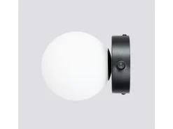 Sollux Lighting Lámpara de pared Zynfi moderno de acero/vidrio - 1 fuentes luminosas 4000K - L.12 x A.12 cm - Negro Sale