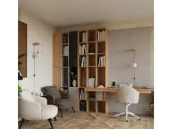 Sollux Lighting Aplique Para Pared-Lámpara de pared Zynto desván de madera/vidrio - 1 fuentes luminosas 3000K - L.6 x A.67 cm - madera natural//negro Blanco