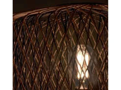 AKUNADECOR Lámpara De Pie-Lámpara De Pie En Bambú De Serie Bamboo Negro