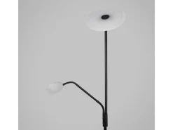 Lámpara de pie Bayani Lumit con lámpara de lectura Ø25x179 cm Negro Best