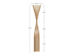 New Rendez-Vous Déco Lámpara de pie de bambú natural 1m70 - Huron Beige