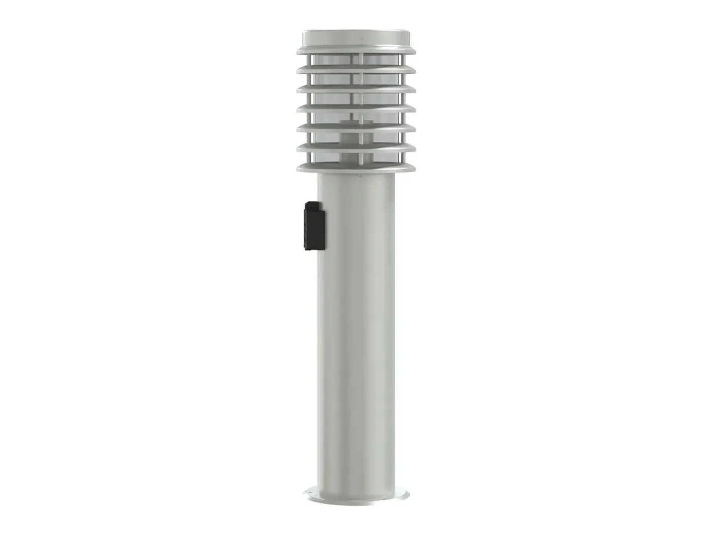 Helloshop26 Iluminación Exterior-Lámpara de pie de exterior con salida plateada 60 cm acero inoxidable Plata 02_0042533 Gris