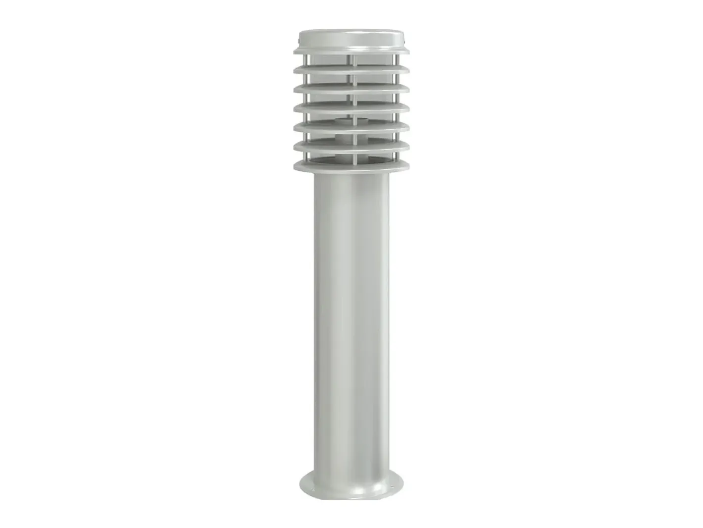 Helloshop26 Iluminación Exterior-Lámpara de pie de exterior con salida plateada 60 cm acero inoxidable Plata 02_0042533 Gris