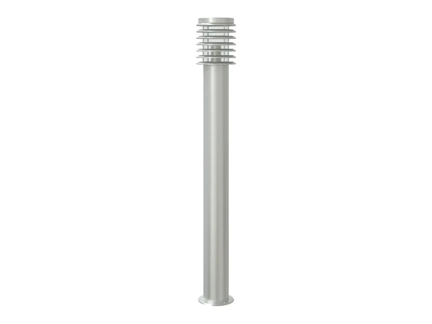 Helloshop26 Iluminación Exterior-Lámpara de pie de exterior con sensor acero inoxidable plateado Plata 02_0042525 Gris