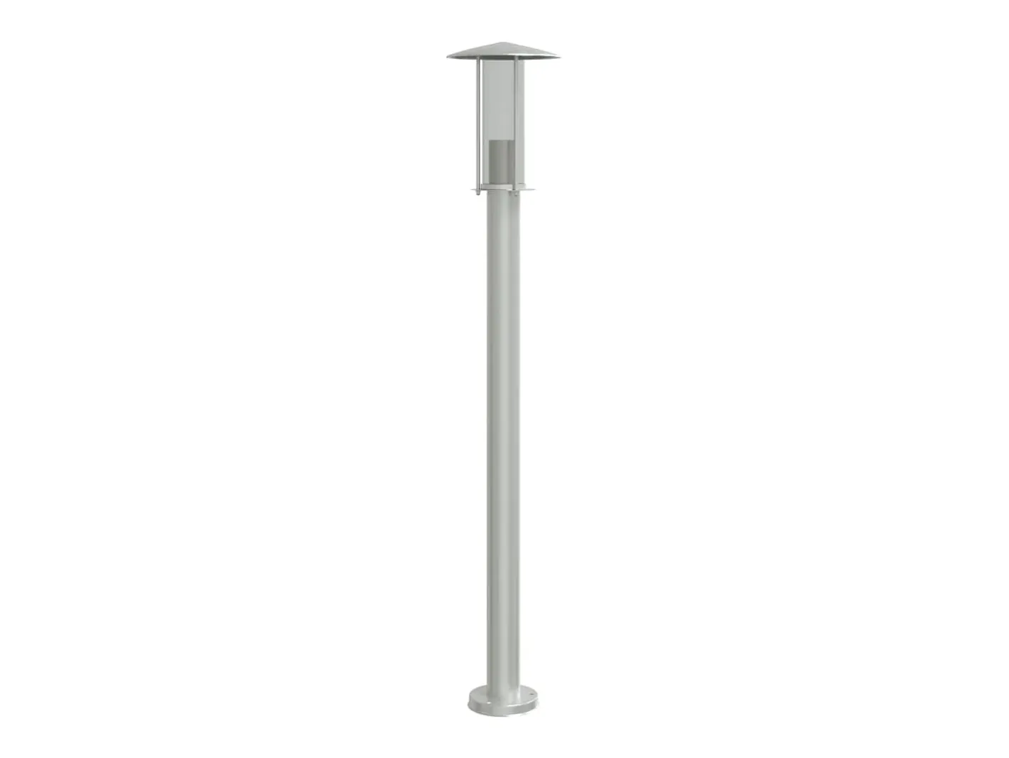 Helloshop26 Iluminación Exterior-Lámpara de pie de exterior plateada 100 cm acero inoxidable Plata 02_0042514 Gris