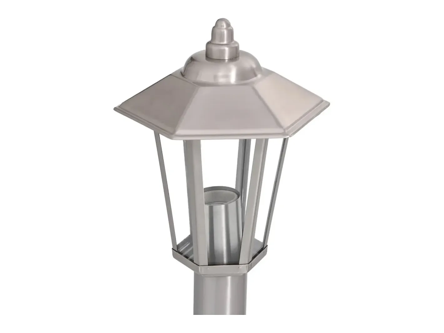Helloshop26 Iluminación Exterior-Lámpara de pie de exterior plateada 80 cm acero inoxidable Plata 02_0042519 Gris