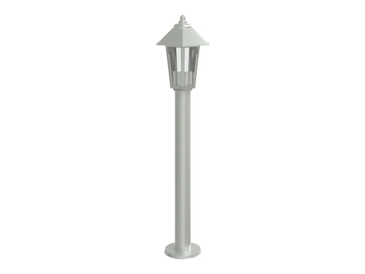 Helloshop26 Iluminación Exterior-Lámpara de pie de exterior plateada 80 cm acero inoxidable Plata 02_0042519 Gris