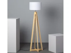 Ledkia Lámpara De Pie-Lámpara de Pie de Madera Korsade Blanco