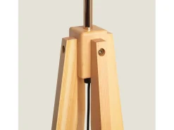 Ledkia Lámpara De Pie-Lámpara de Pie de Madera Korsade Blanco