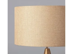 Clearance Ledkia Lámpara de Pie de Madera y Tela Wolby Beige Multicolor