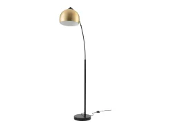 Rendez-Vous Déco Lámpara De Pie-Lámpara de pie de metal de color latón - Dinard Negro / Dorado