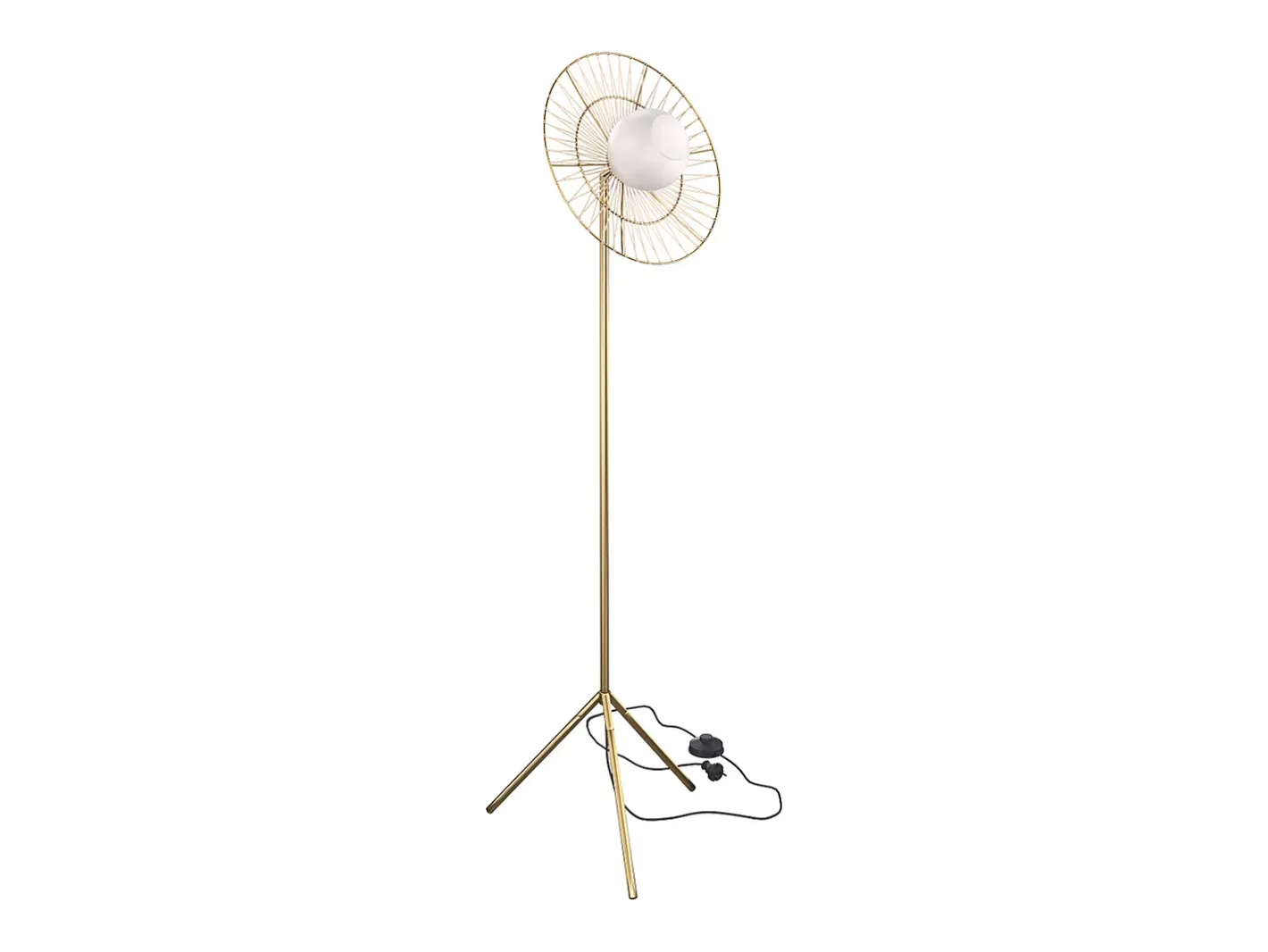 Rendez-Vous Déco Lámpara De Pie-Lámpara de pie de metal 156 cm - Bandia Dorado