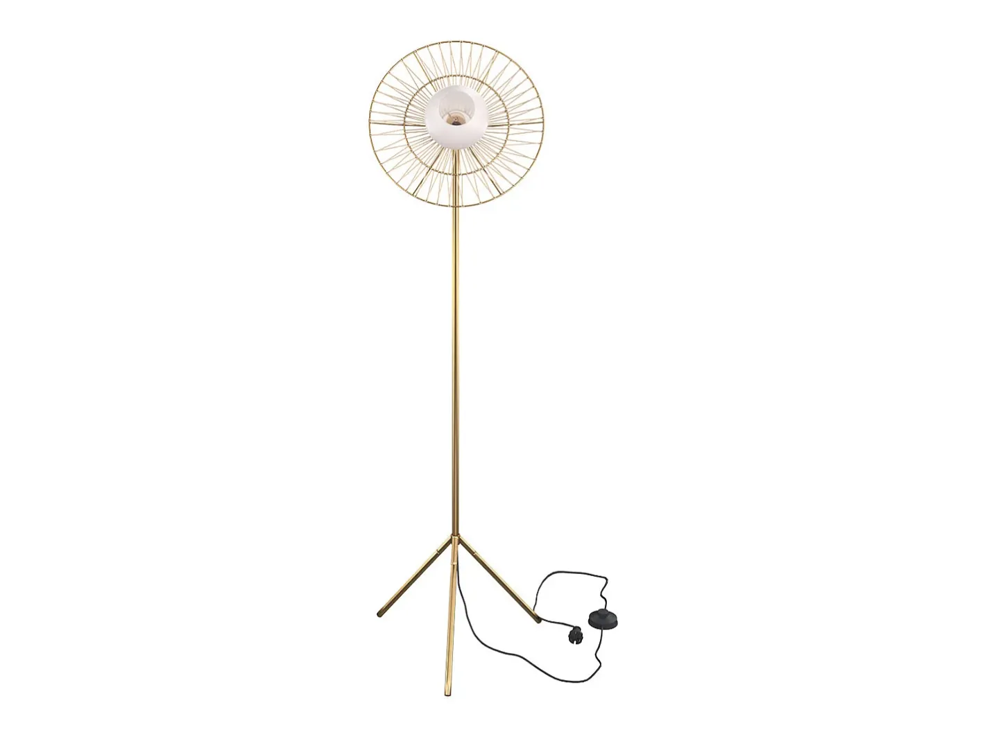 Rendez-Vous Déco Lámpara De Pie-Lámpara de pie de metal 156 cm - Bandia Dorado