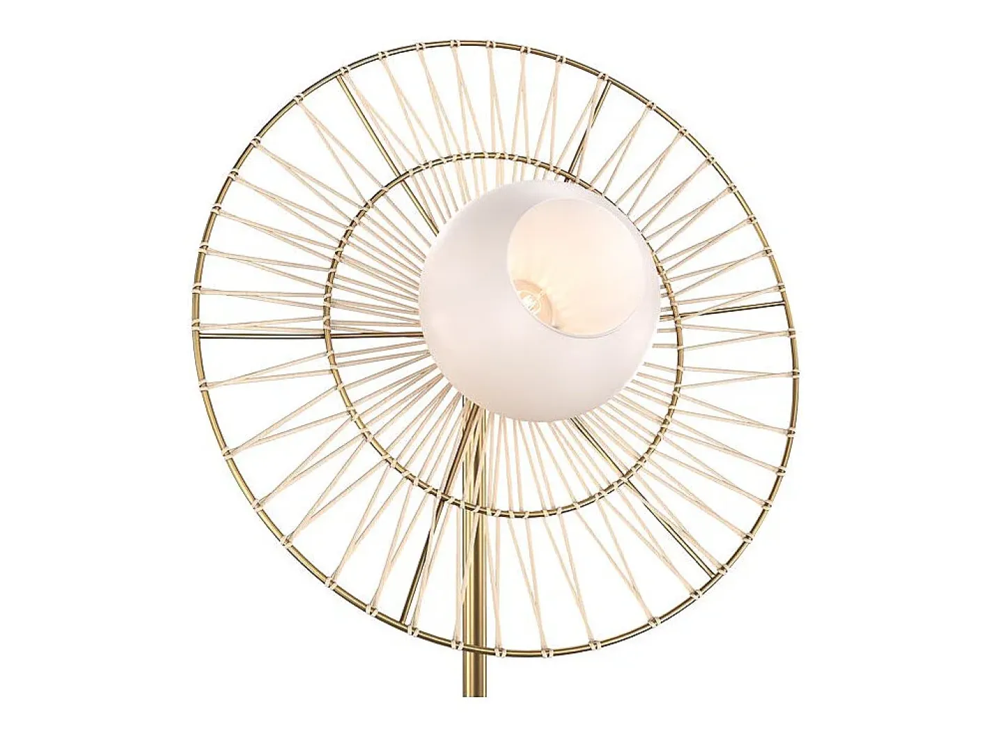 Rendez-Vous Déco Lámpara De Pie-Lámpara de pie de metal 156 cm - Bandia Dorado