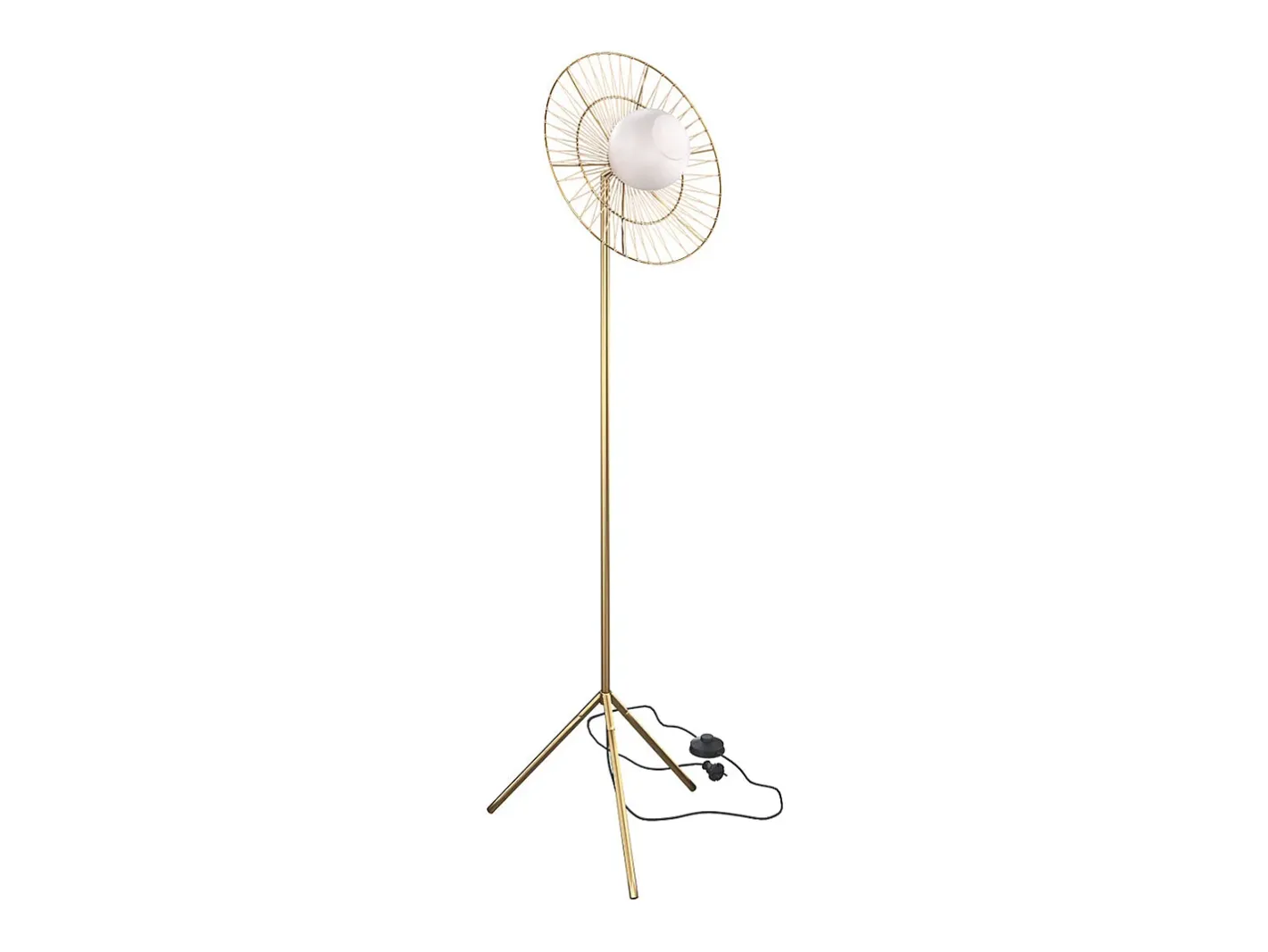 Rendez-Vous Déco Lámpara De Pie-Lámpara de pie de metal 156 cm - Bandia Dorado