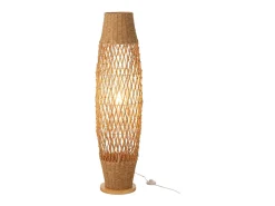 J-Line Lámpara de pie de metal y madera 31x31x119.5 cm Beige Best